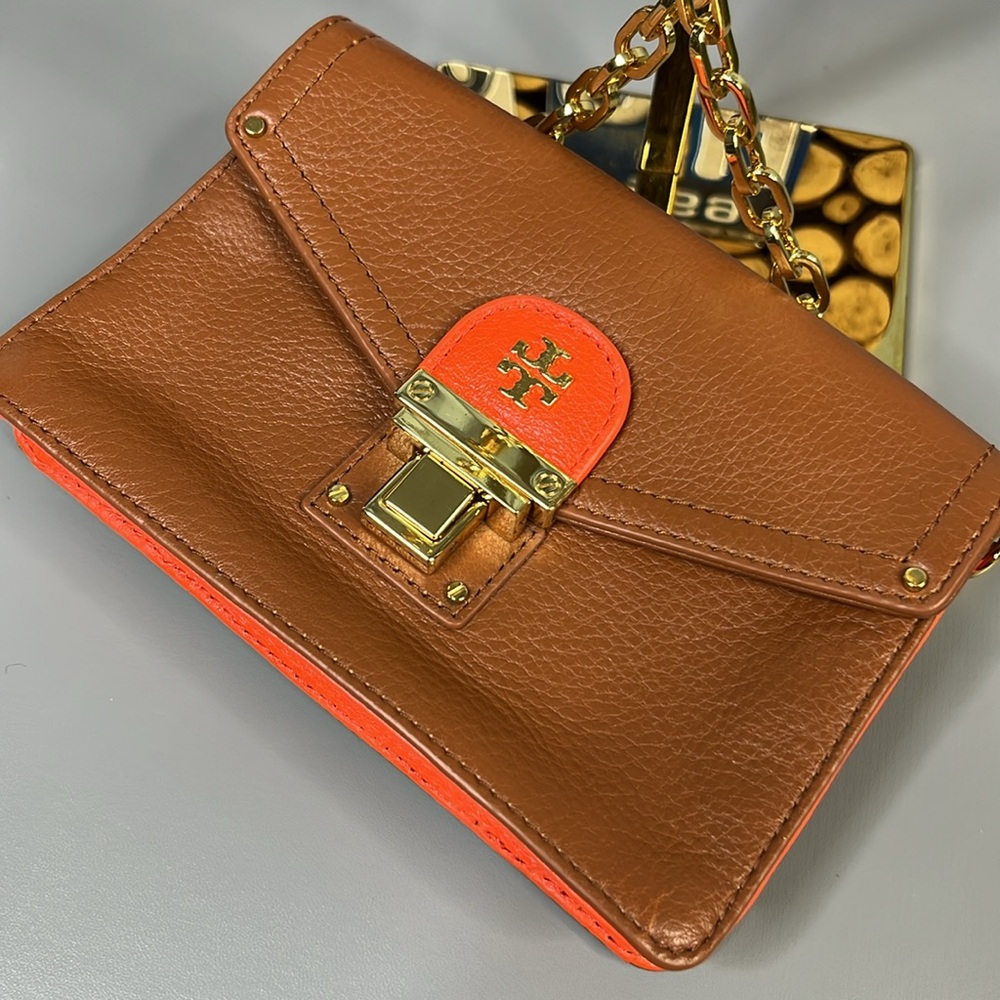 Tory Burch Mini T Lock Wallet on Chain